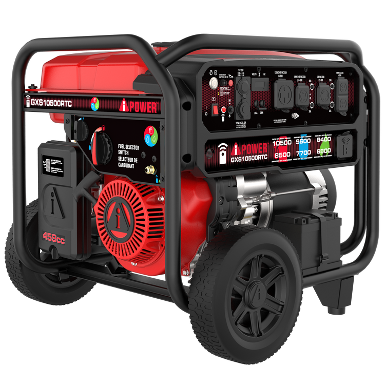 10500 Watt Tri Fuel Generator with Remote Start, Natural Gas, Propane & Gas Portable Generator for Home Backup, RV & Jobsite - GXS10500RTC
