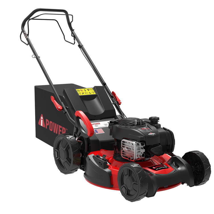 22'' Self-Propelled RWD Walk Behind Mower 3 in 1 Bag & Mulching & Side Discharge with 6 Position Adjustable Height-LM3N1-SPR10