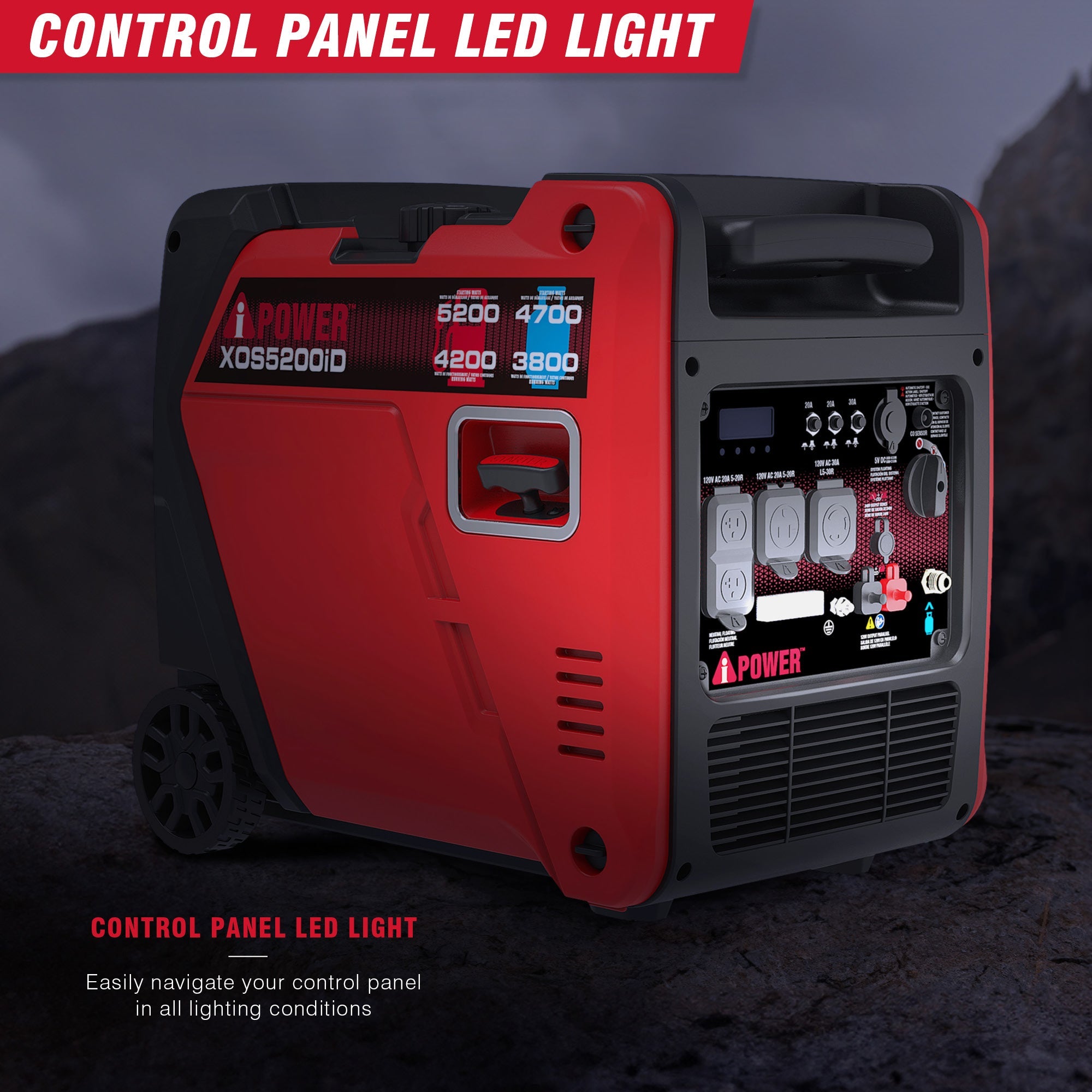 XOS5200iD 5200-Watt Dual Fuel Inverter Generator