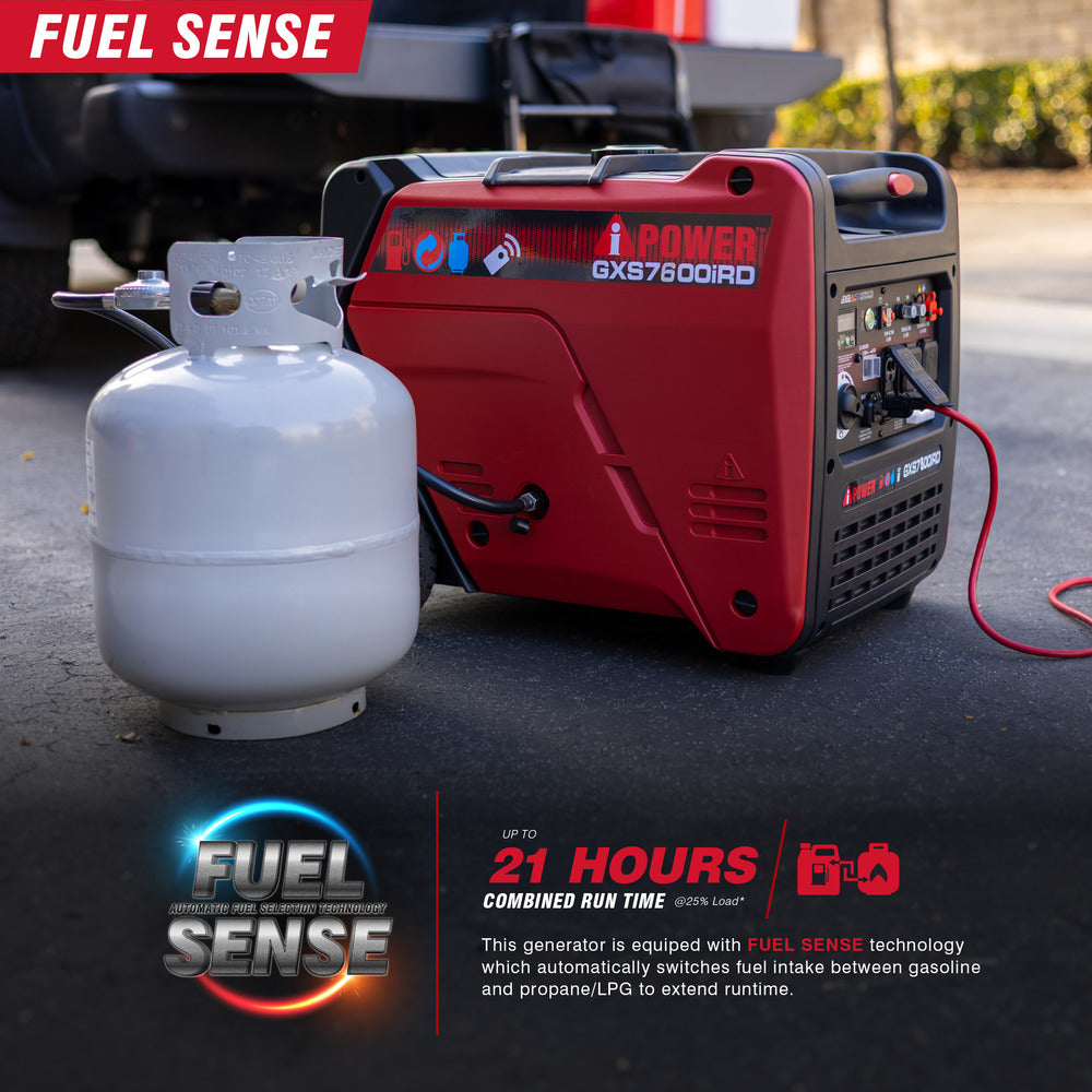 GXS7600iRD - Dual Fuel, Remote Start Inverter Generator
