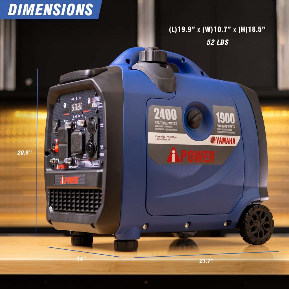2400W Portable Inverter Generator With Yamaha Engine & CO Alert