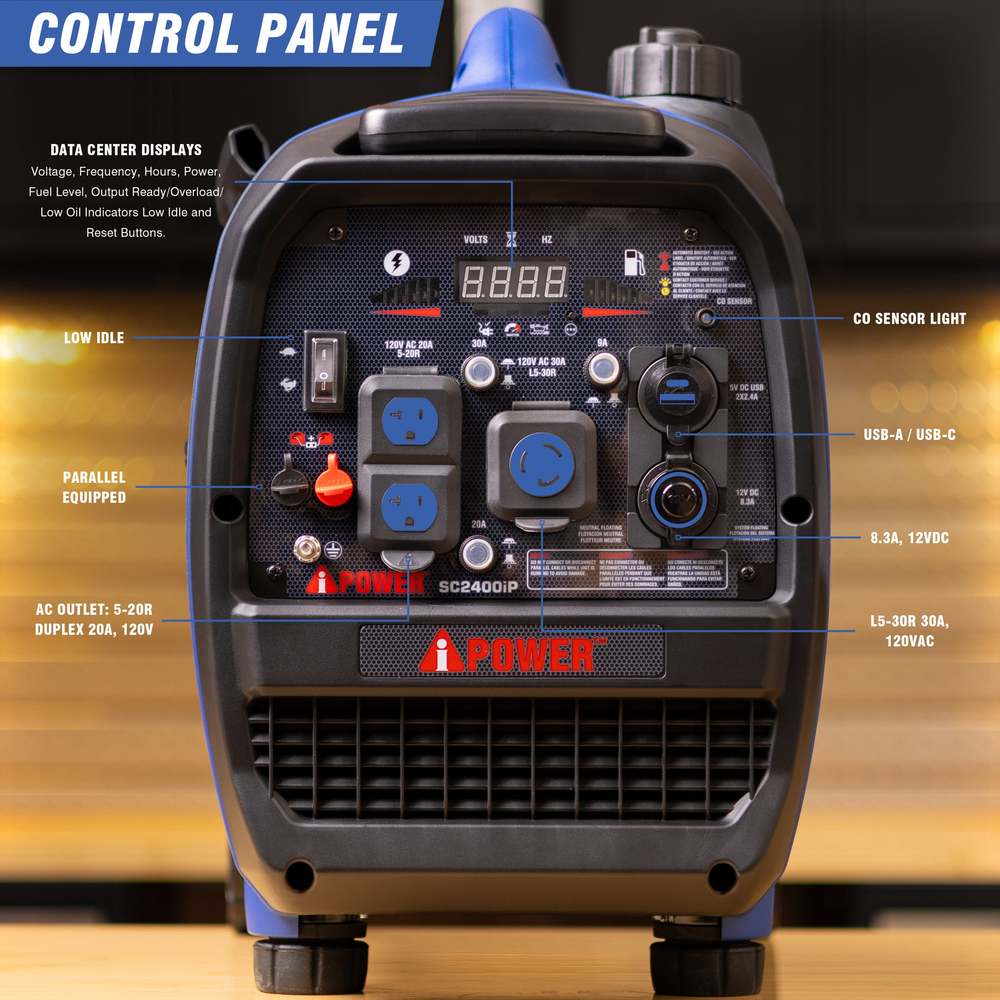 2400W Portable Inverter Generator With Yamaha Engine & CO Alert