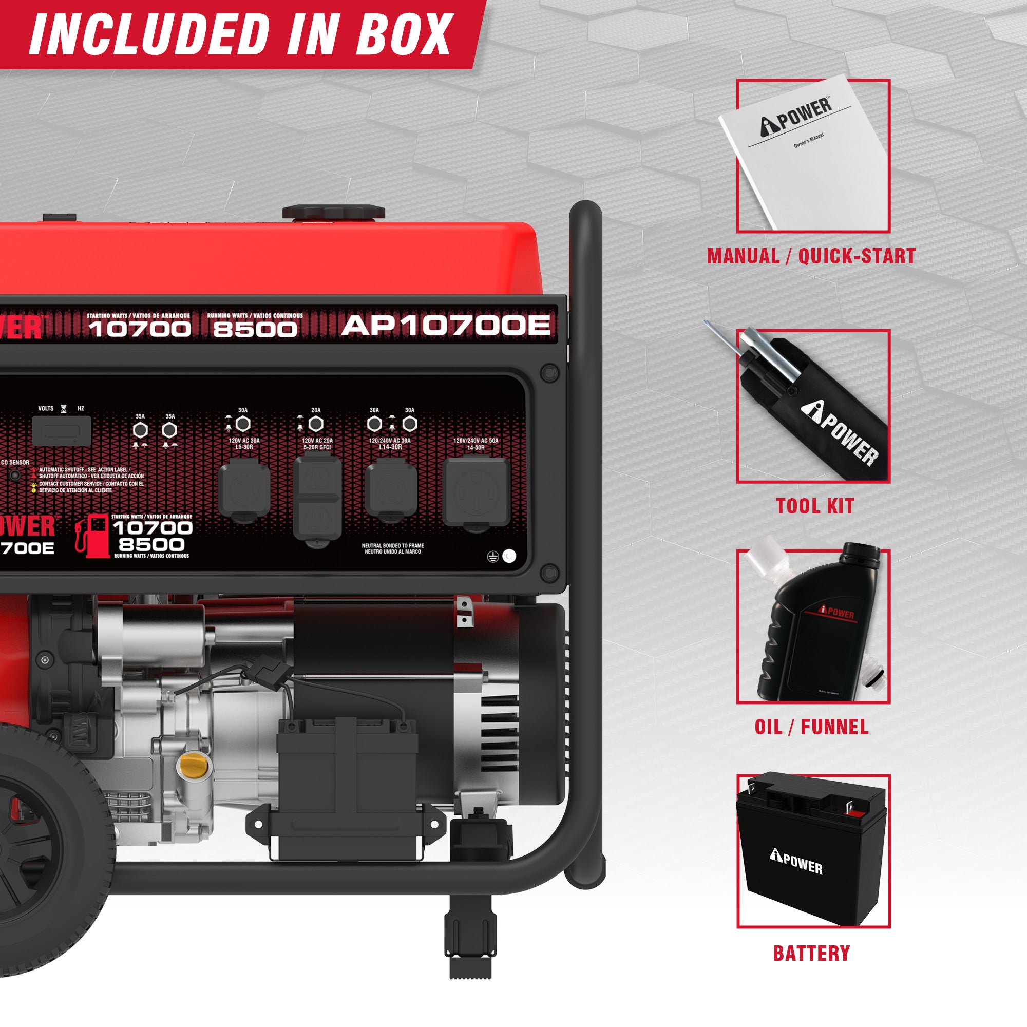 10700 Watt Portable Generator Electric Start AP10700E – AiPower Corp.