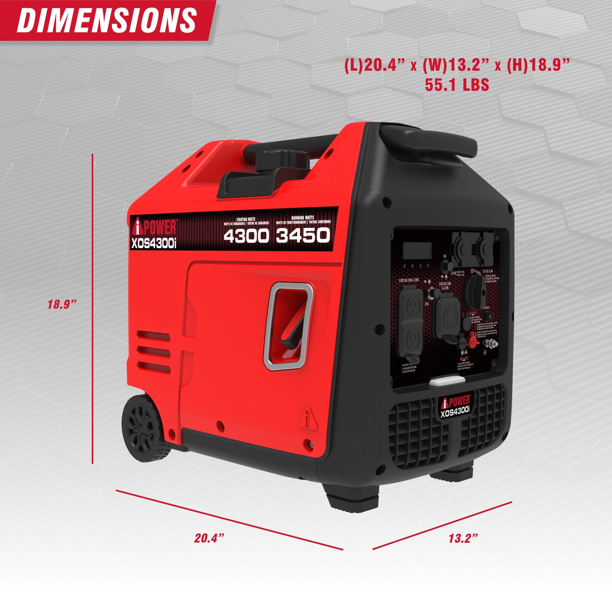 XOS4300i 4300Watt Inverter Generator