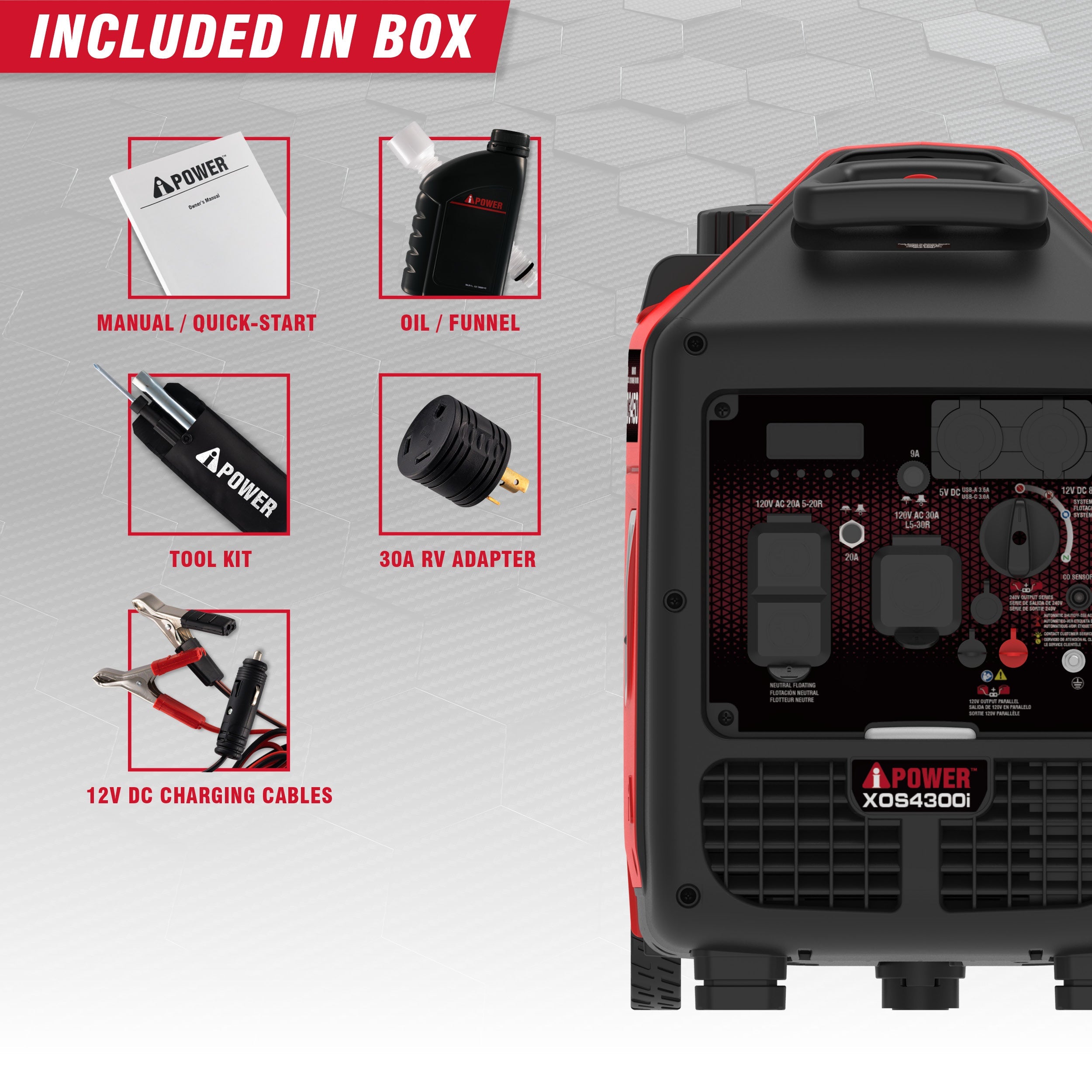 XOS4300i 4300Watt Inverter Generator