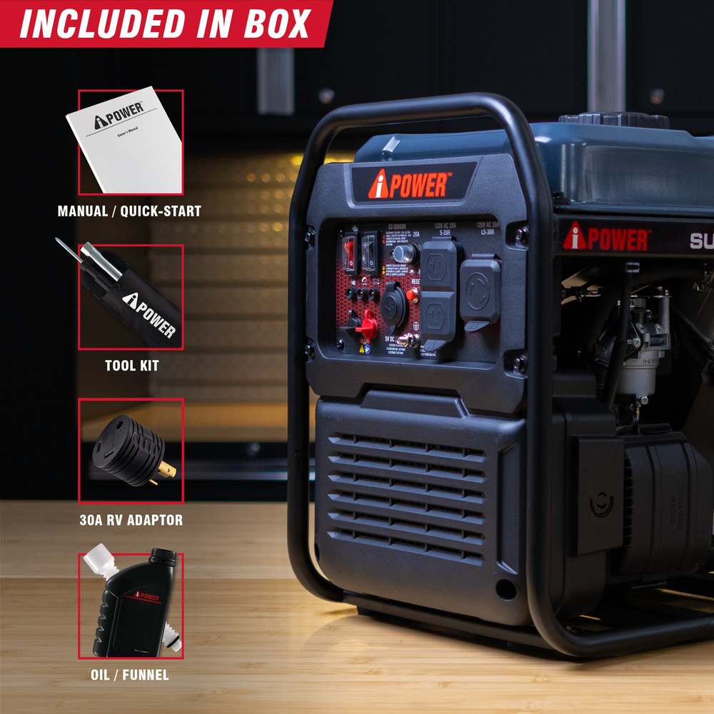 4600W Portable Open-Frame Inverter Generator With CO Alert