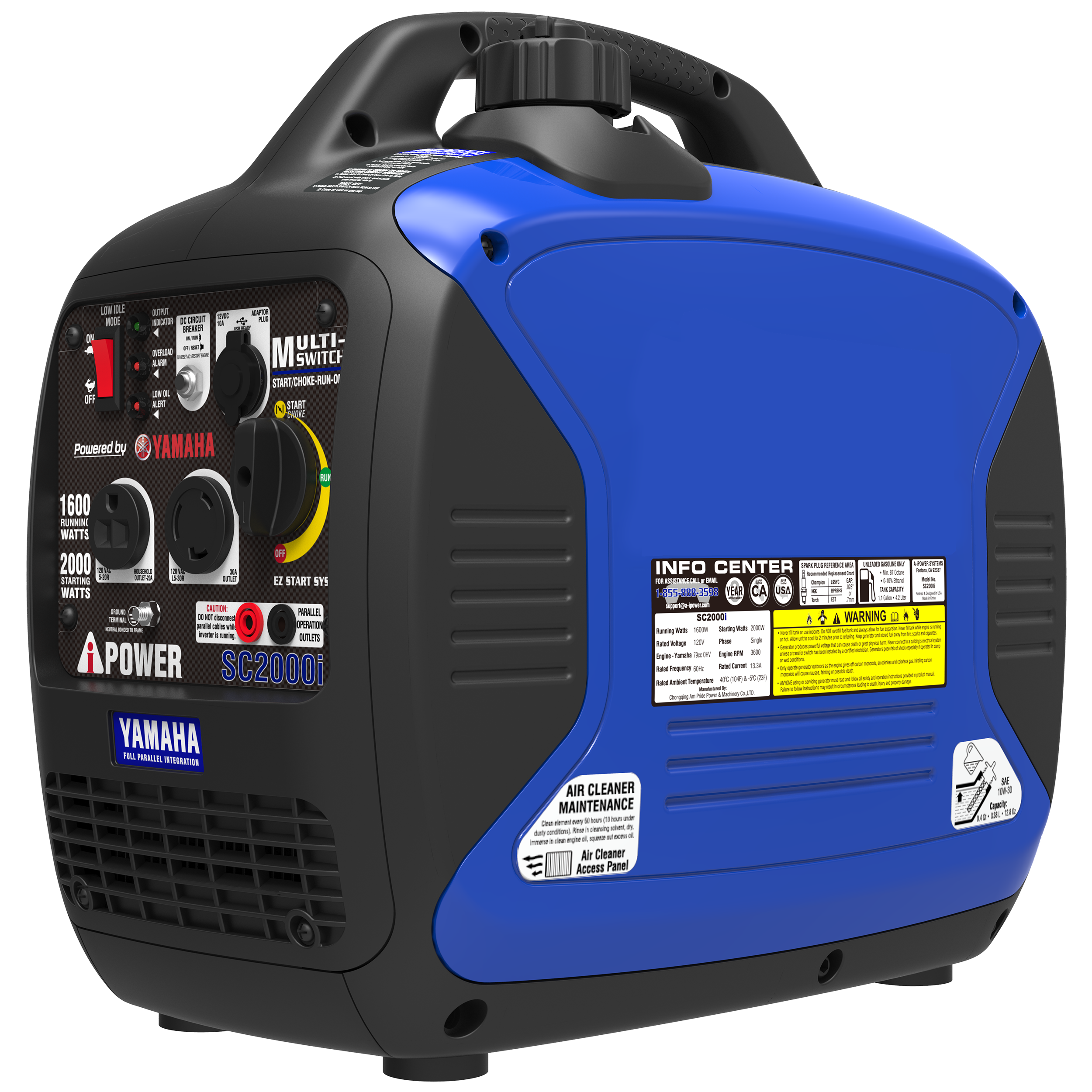 2000 Watt Portable Inverter Generator with Yamaha Engine