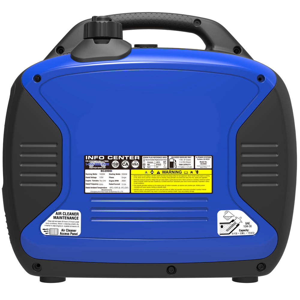 2000 Watt Portable Inverter Generator with Yamaha Engine