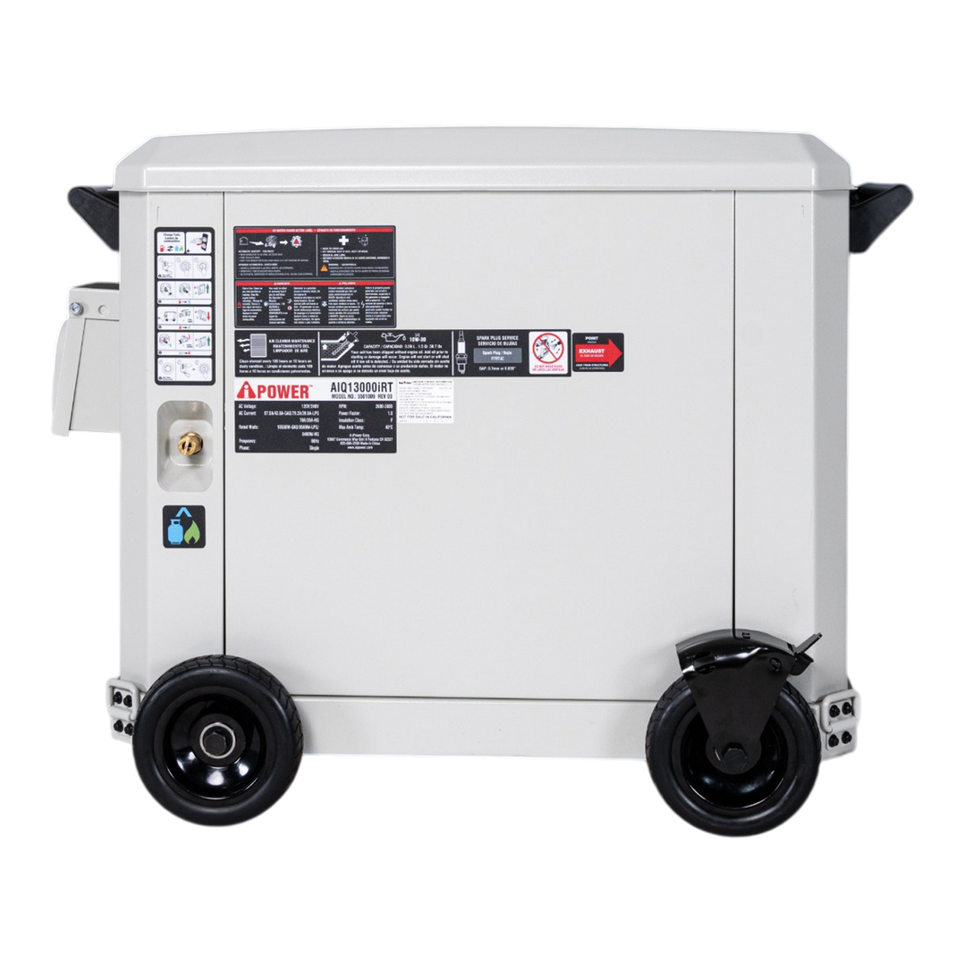13,000W Tri-Fuel Portable Inverter Generator – 10,500W Running, Gasoline/Propane/NG, 120/240V 50A, Remote & Electric Start