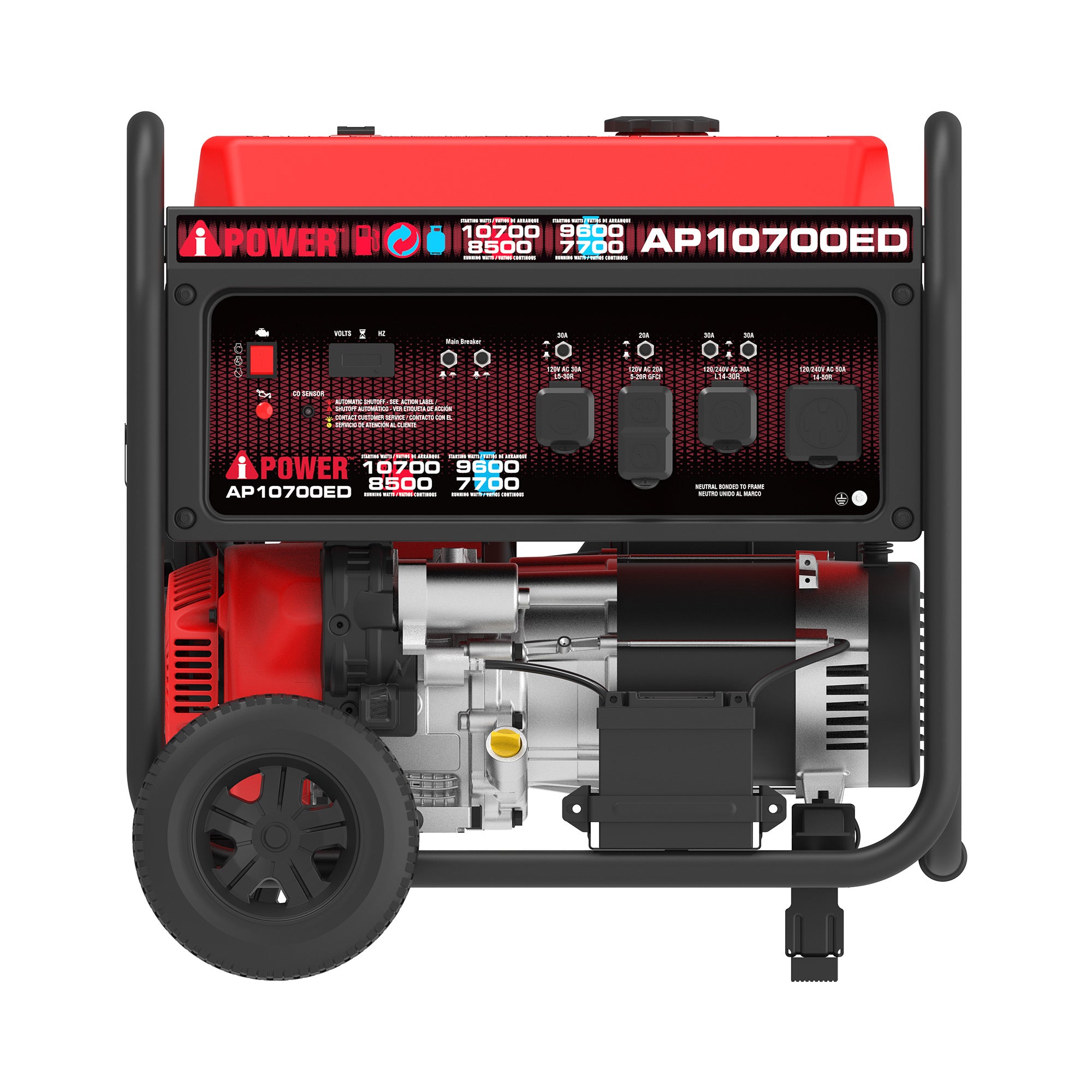 10700W Electric Start Portable Generator Gas Propane, CO Sensor  - AP10700ED
