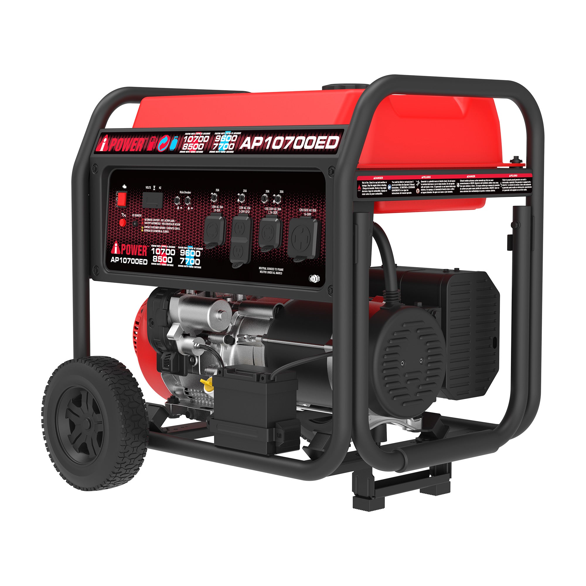 10700W Electric Start Portable Generator Gas Propane, CO Sensor  - AP10700ED