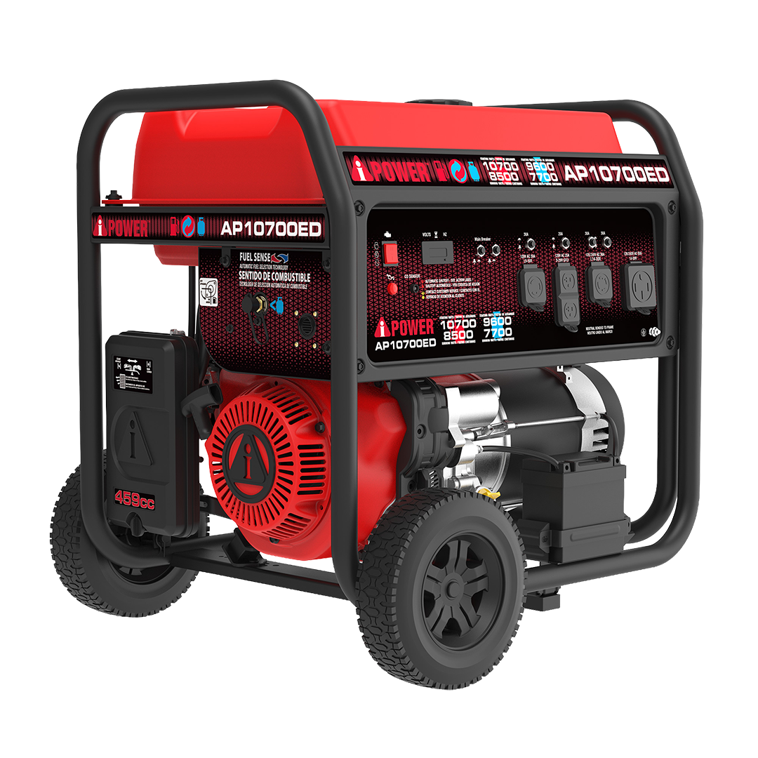 10700W Electric Start Portable Generator Gas Propane, CO Sensor  - AP10700ED