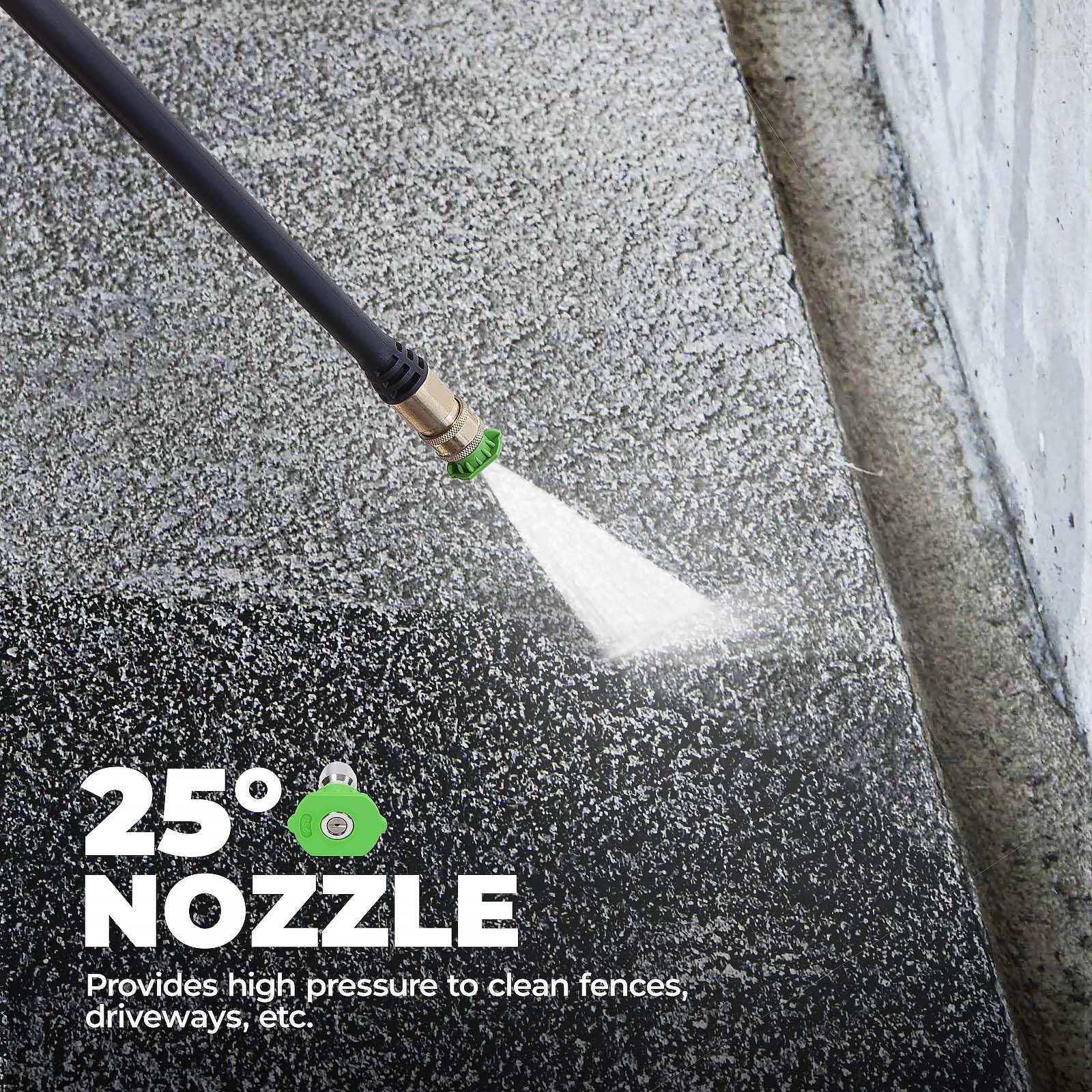 2000 PSI Electric Pressure Washer with 1.2 GPM Pump, Portable 25’ Hose & 4 Nozzles APW2000E