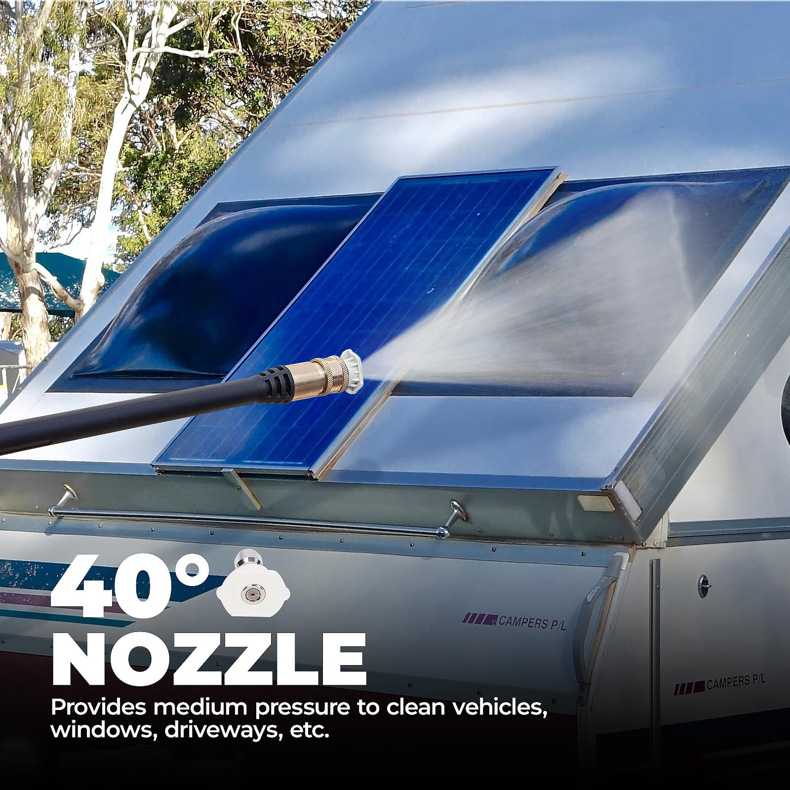 2000 PSI Electric Pressure Washer with 1.2 GPM Pump, Portable 25’ Hose & 4 Nozzles APW2000E