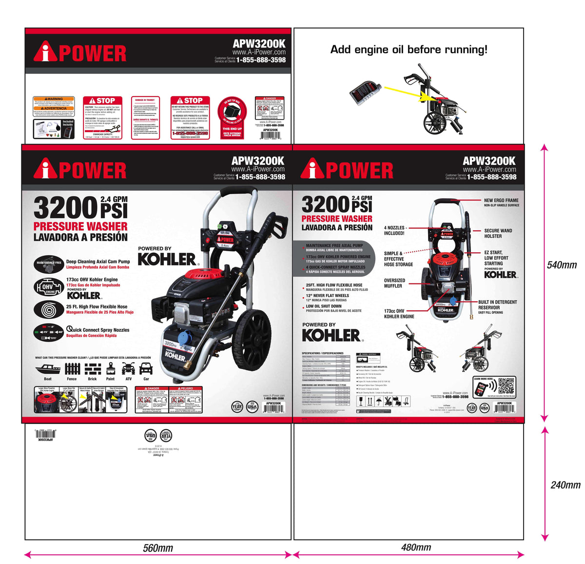 APW3200KA Gas Powered Pressure Washer