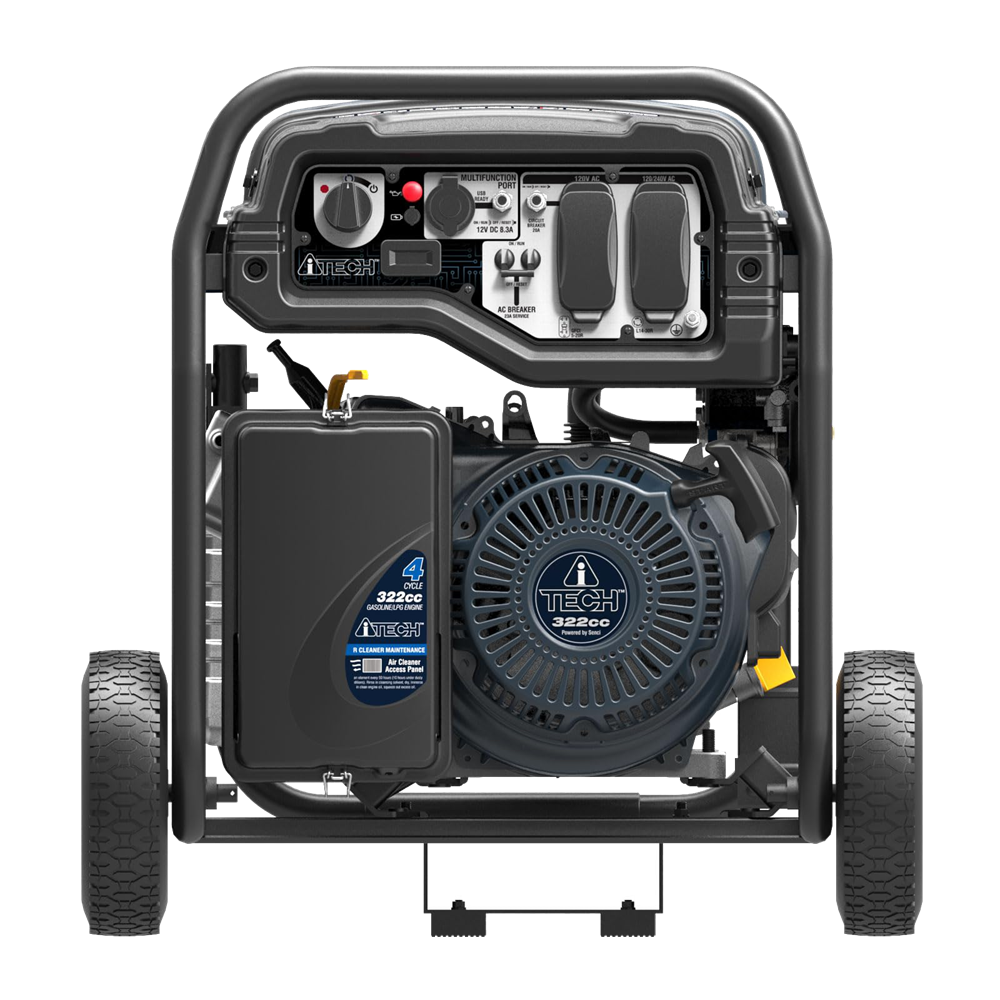 5000W / 6000W Portable Dual Fuel Generator , Electric Start, Gas & Propane Powered, CO Sensor AT10-260001