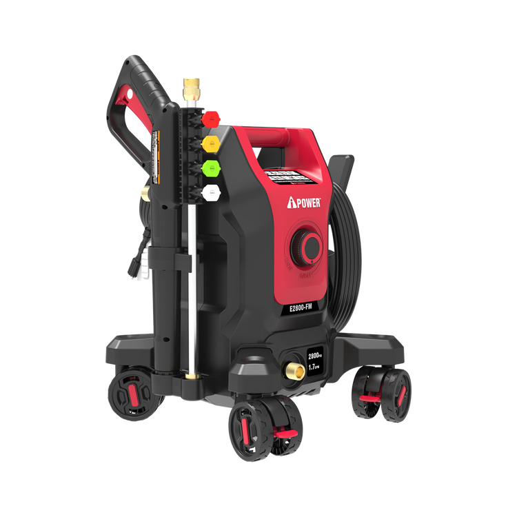2800 PSI Electric Pressure Washer with Foam Cannon, Compact Power Washer for Cars, Driveways, Patios & Decks - E2800-FM