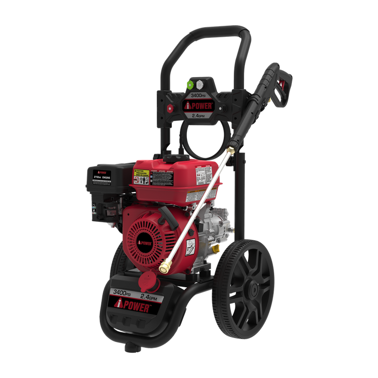 Gas Pressure Washer 3400PSI 2.4 GPM Gas Powered Pressure Washer 12'' Wheel GPW3400