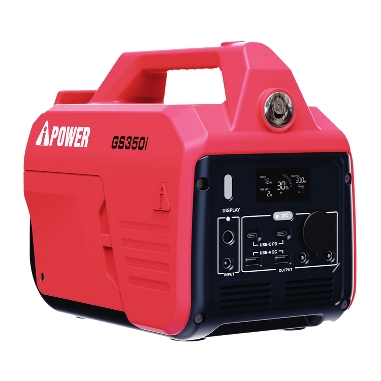 332 Wh Lithium Portable Power Station 700 W/350 W Rated Pure Sine Battery Generator GS350i