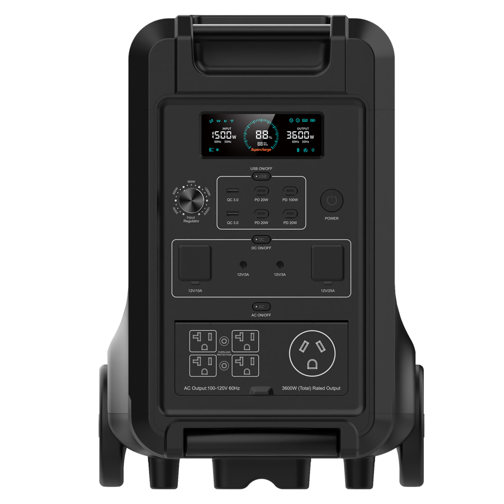 3840Wh 3600W Portable Power Station LiFePO4 Solar Generator GS6000i