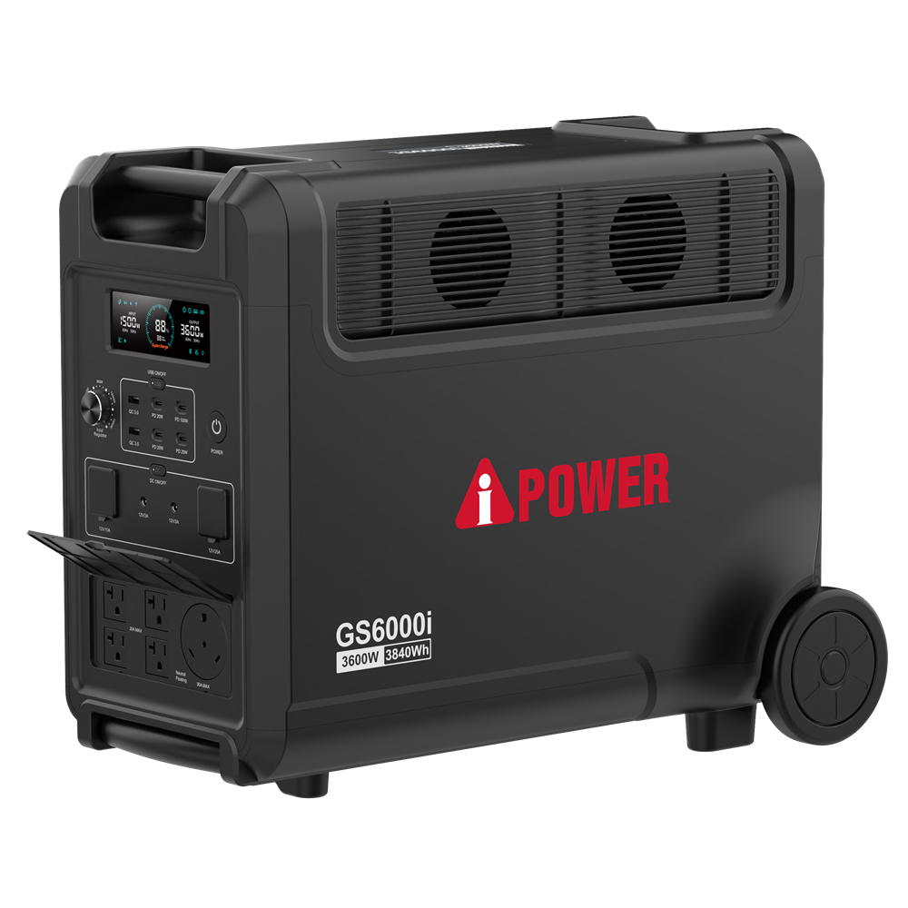 3840Wh 3600W Portable Power Station LiFePO4 Solar Generator GS6000i