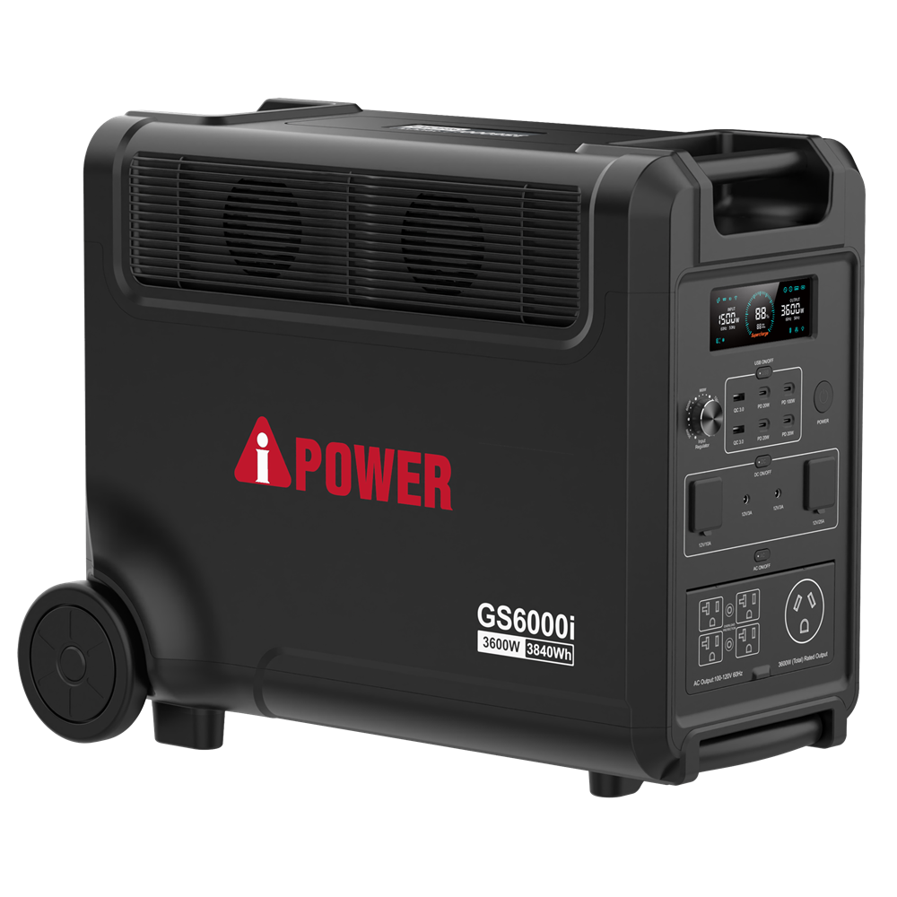 3840Wh 3600W Portable Power Station LiFePO4 Solar Generator GS6000i
