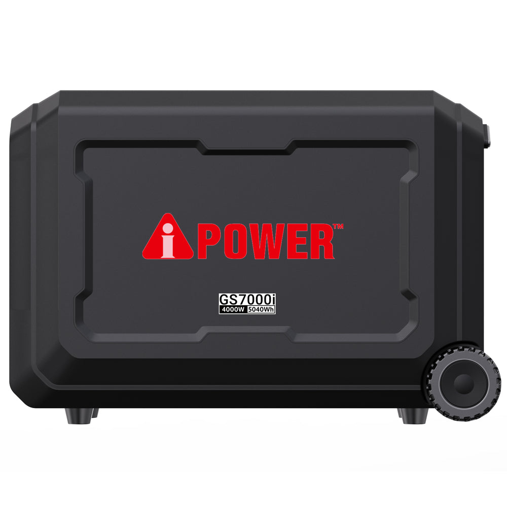 GS7000i 5040Wh Portable Power Station, 4000W Output, 7000W Peak, LiFePO4 Battery, 2100W Solar, 30A RV Ready