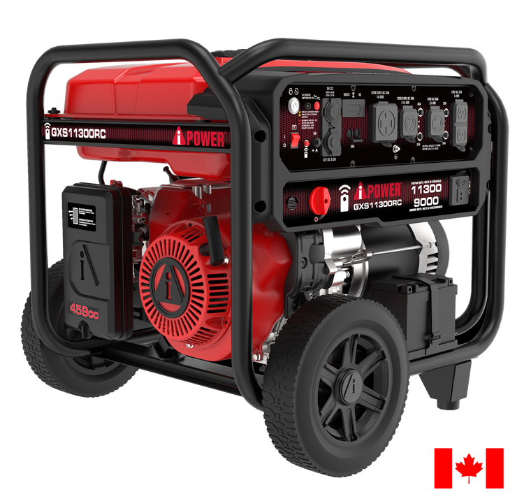 11300 Watt Portable Gas Generator with Remote Start, 50 Amp Generator for Home Backup, RV & Jobsite - GXS11300RC