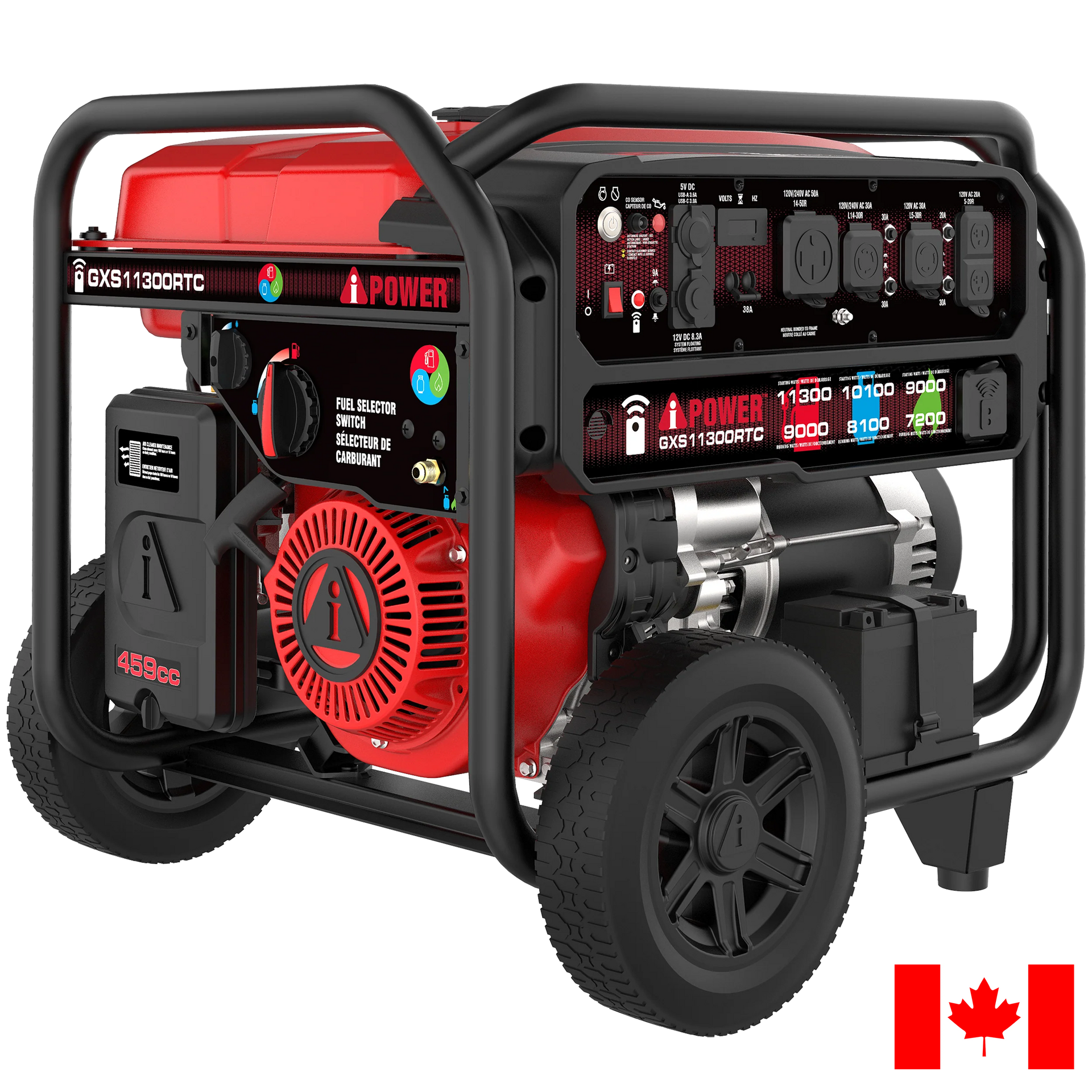 11300 Watt Tri Fuel Generator Remote Start Gas Propane & Gas Portable Generator Home Backup RV & Jobsite GXS11300RTC