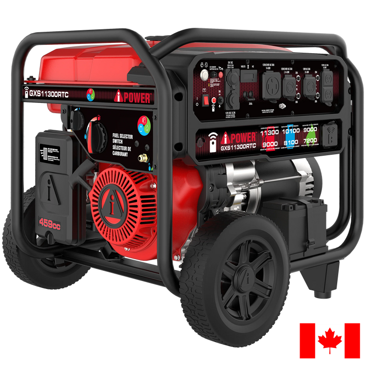 11300 Watt Tri Fuel Generator with Remote Start, Natural Gas, Propane & Gas Portable Generator for Home Backup, RV & Jobsite - GXS11300RTC