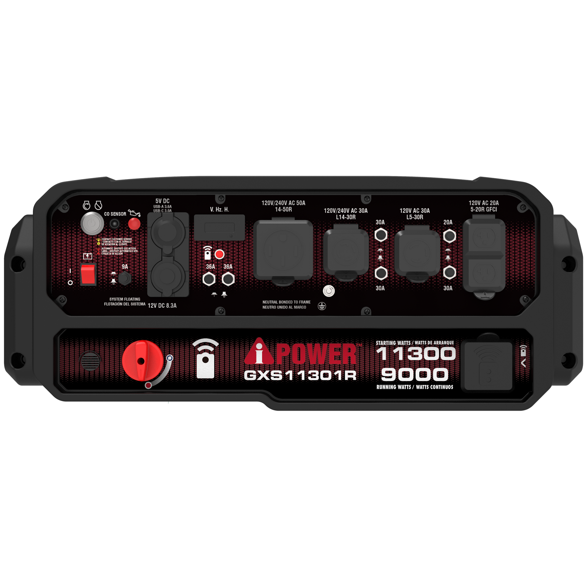 GXS11301R - A-iPower Portable Generator - Control Panel.png__PID:b7cf275e-1676-4acc-a234-4aca35740b50