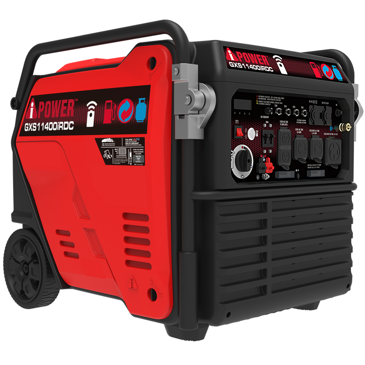 11400 Watt Dual Fuel Inverter Generator with Remote Start, Quiet Portable Electric Generator for Whole House Backup, RV & Jobsite-GXS11400iRDC
