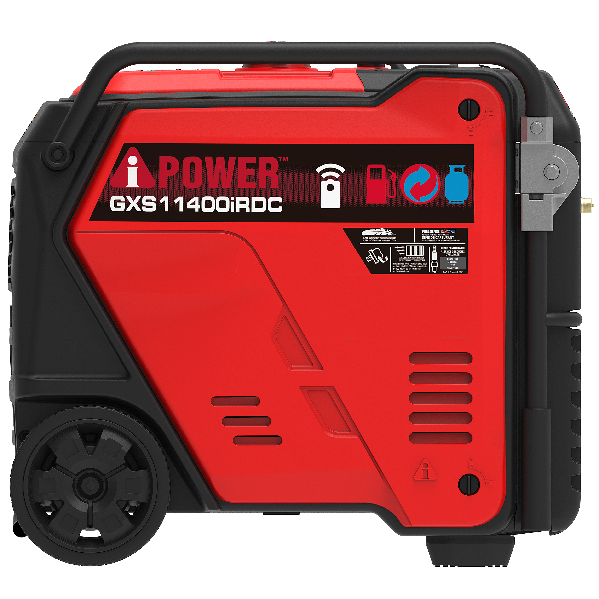 11400 Watt Dual Fuel Inverter Generator with Remote Start, Quiet Portable Generator for Whole House Backup, RV & Jobsite-GXS11400iRDC