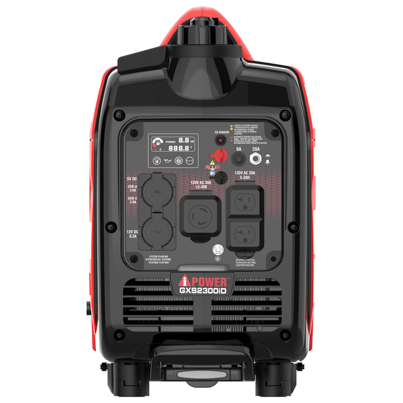 2300W Portable Dual Fuel Inverter Generator With CO Alert & 24h Run Time