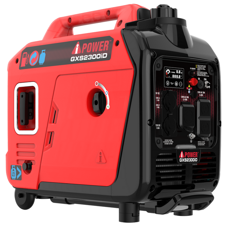 2300W Portable Dual Fuel Inverter Generator With CO Alert & 24h Run Time GXS2300iD