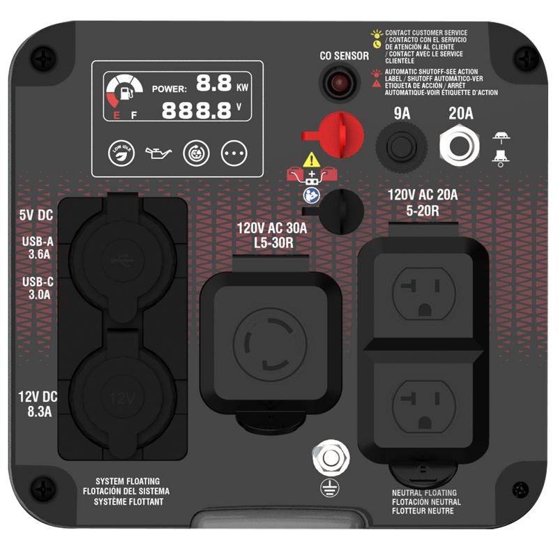2000W / 2300W Dual Fuel Inverter Generator With CO Alert GXS2300iD