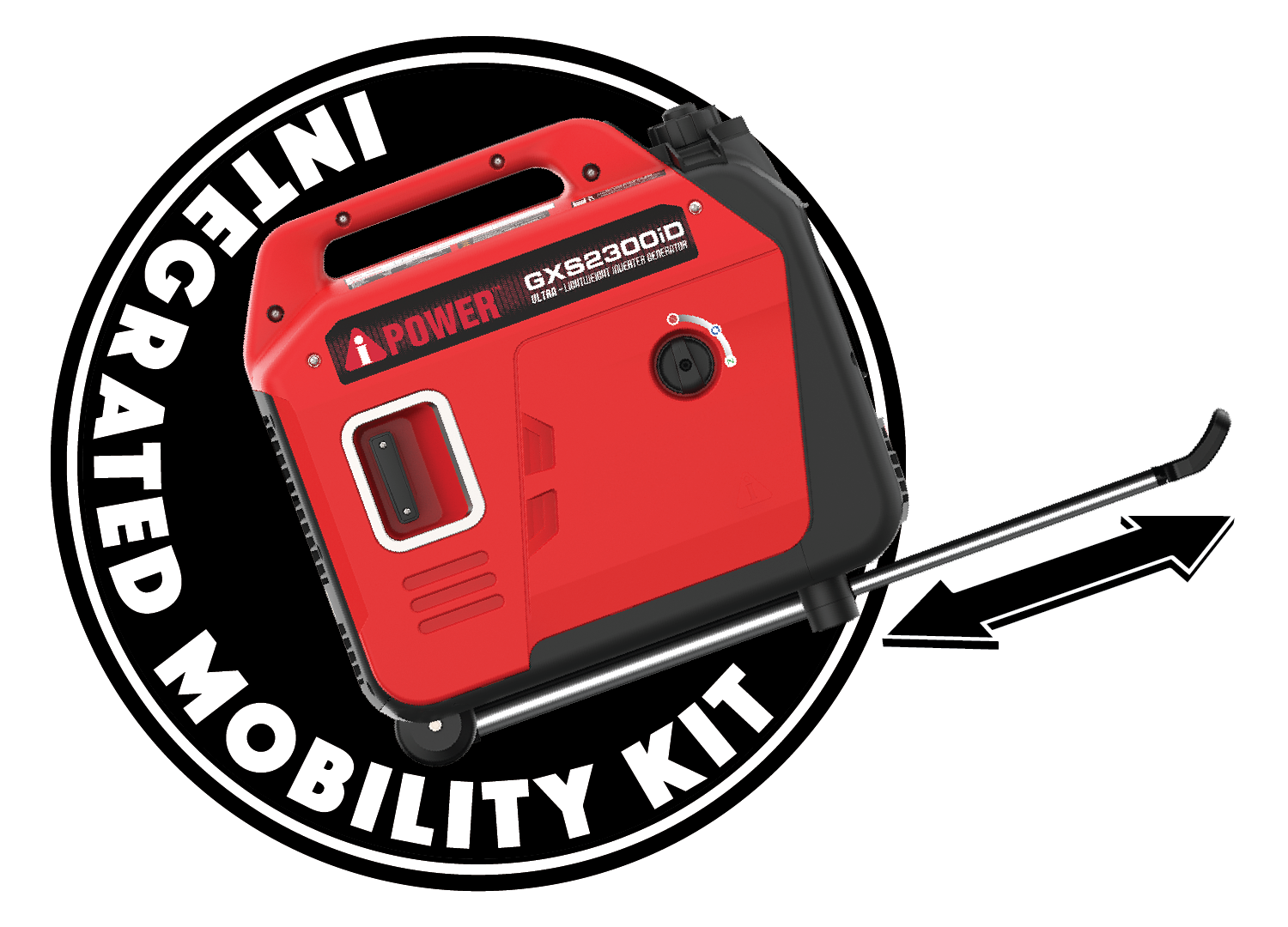 2300W Portable Dual Fuel Inverter Generator With CO Alert & 24h Run Time