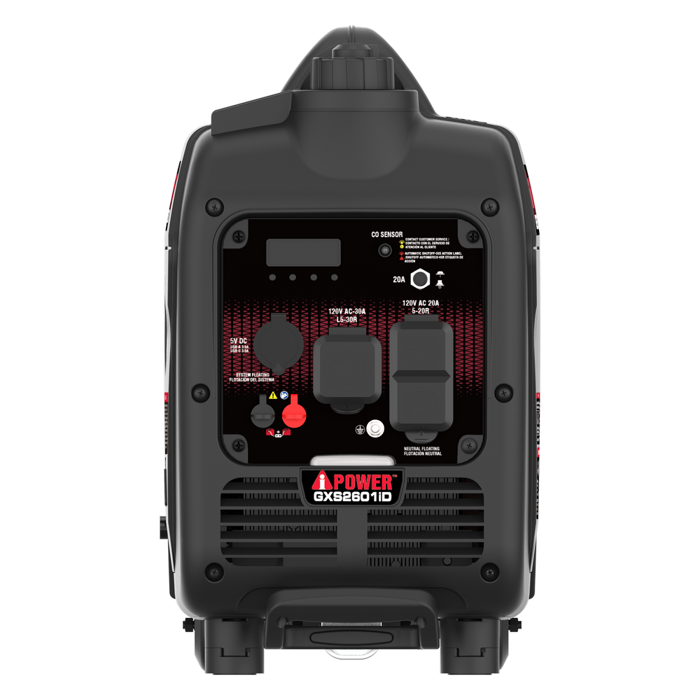 2000W / 2600W Dual Fuel Inverter Generator With CO Alert GXS2601iD