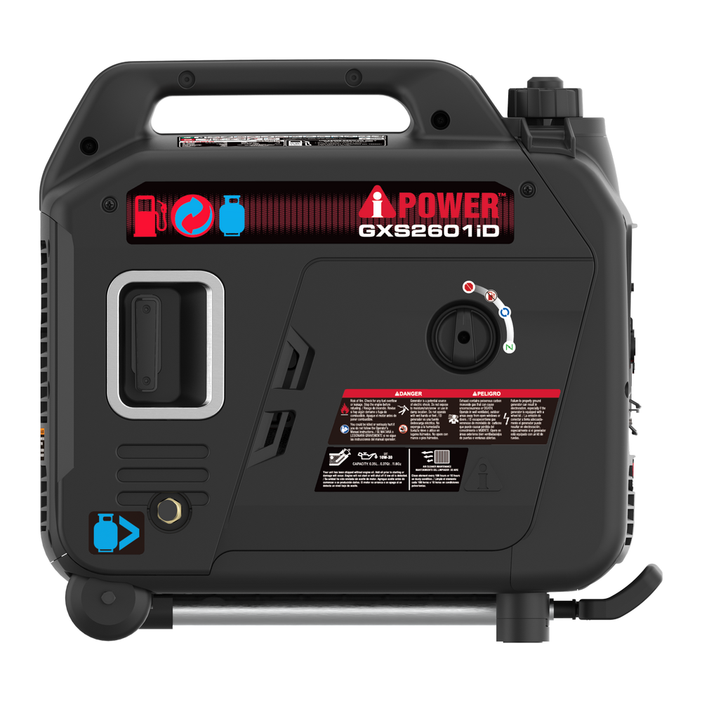 2000W / 2600W Dual Fuel Inverter Generator With CO Alert GXS2601iD