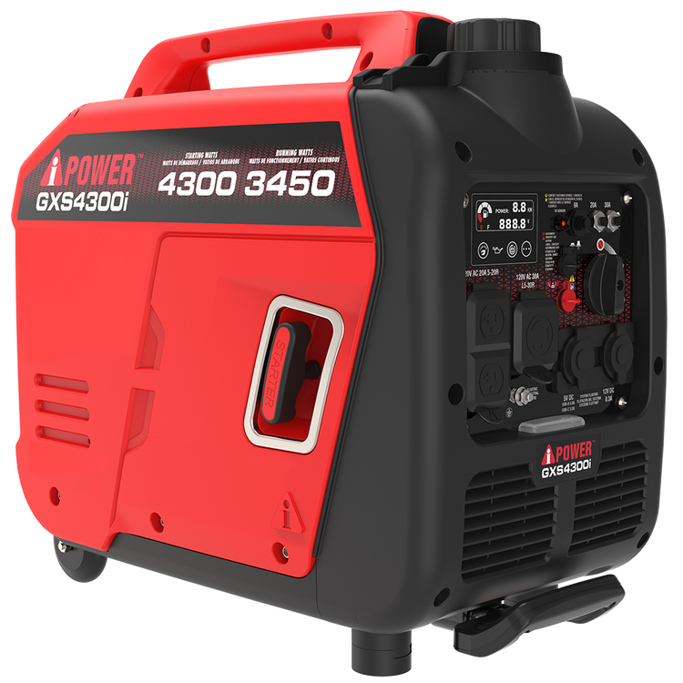 4300W Portable Inverter Generator with CO Alert for RV, Camping & Home Backup - GXS4300i