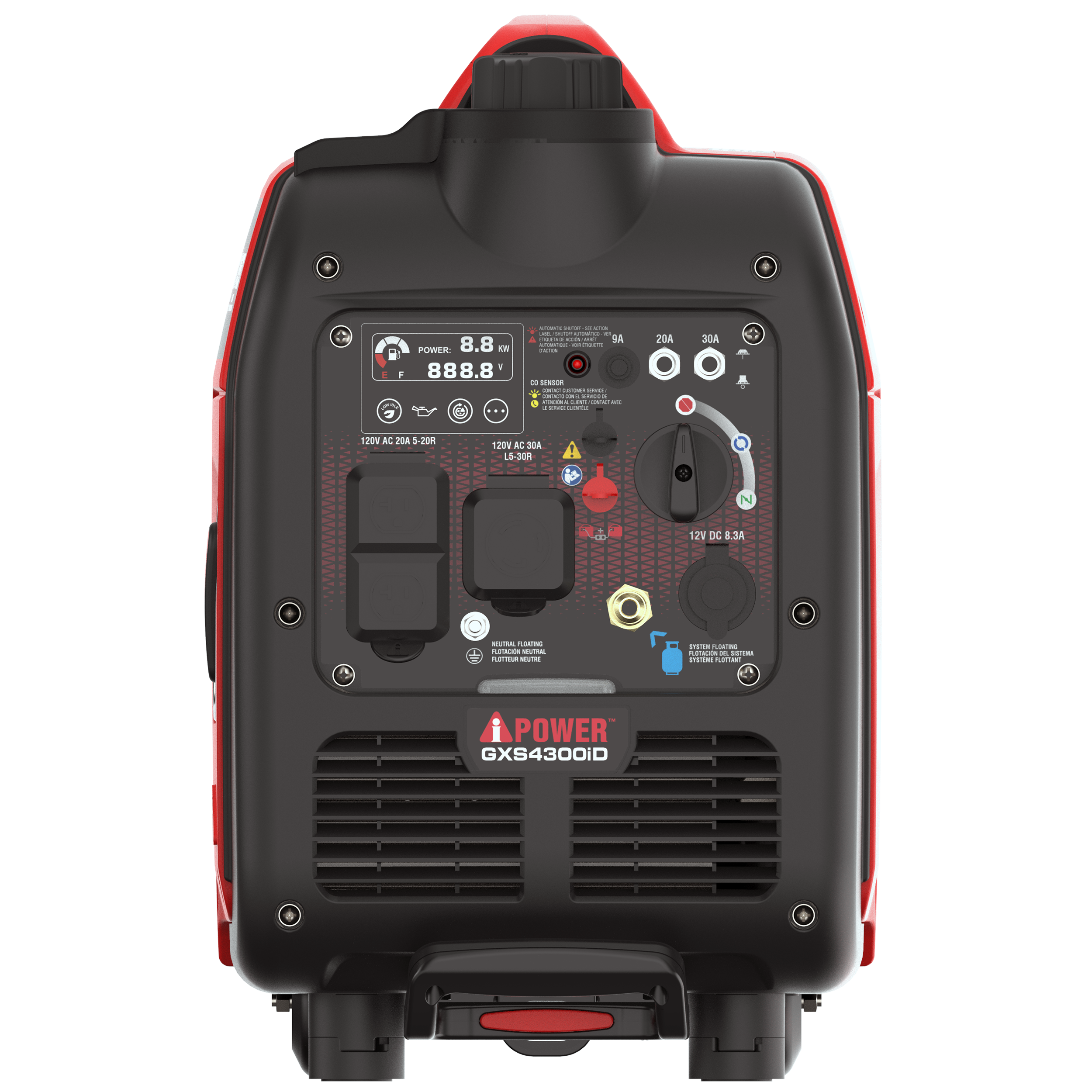 4300W Dual Fuel Inverter Generator With CO Alert, Ultra Lightweight GXS4300iD