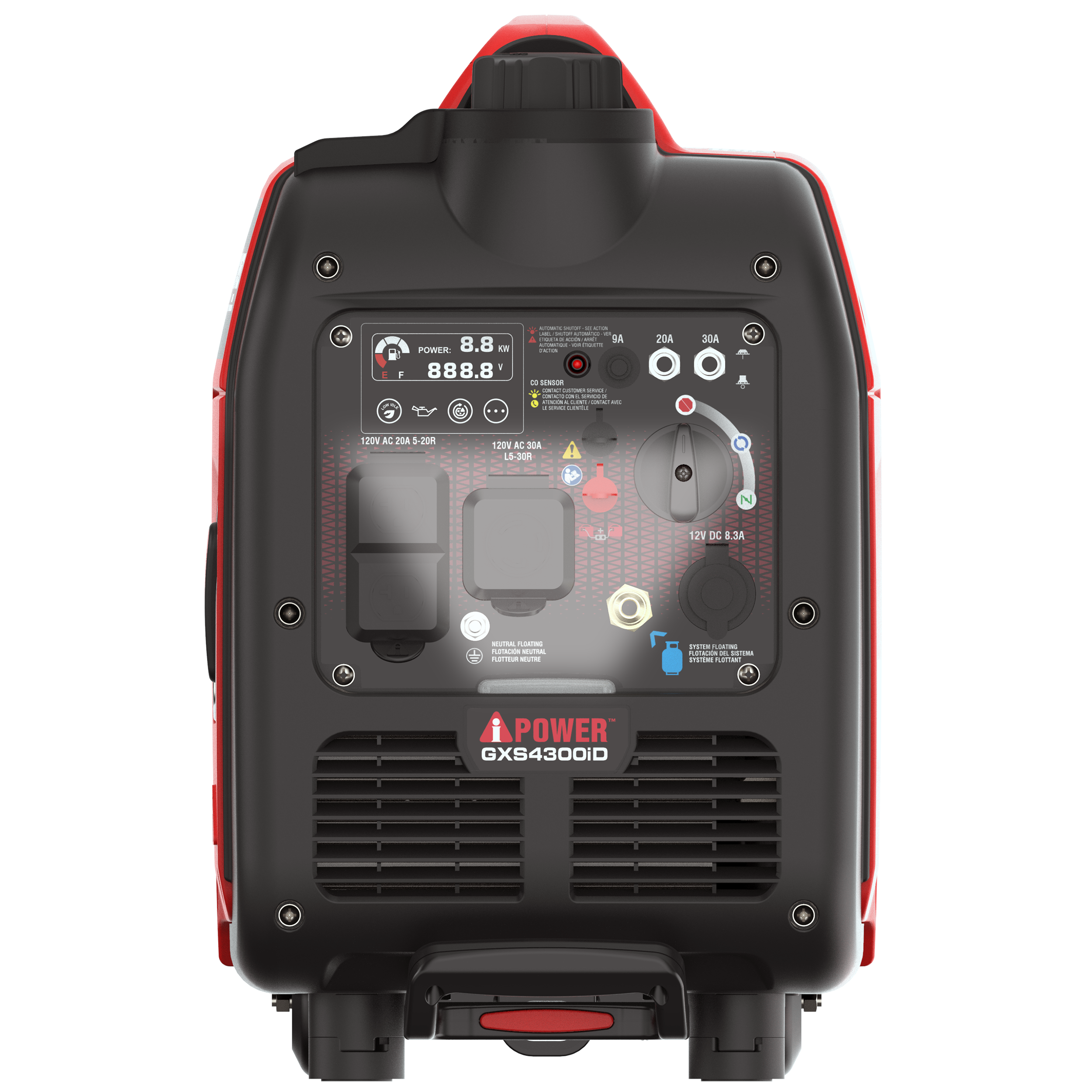 4300W Dual Fuel Inverter Generator With CO Alert, Ultra Lightweight GXS4300iD