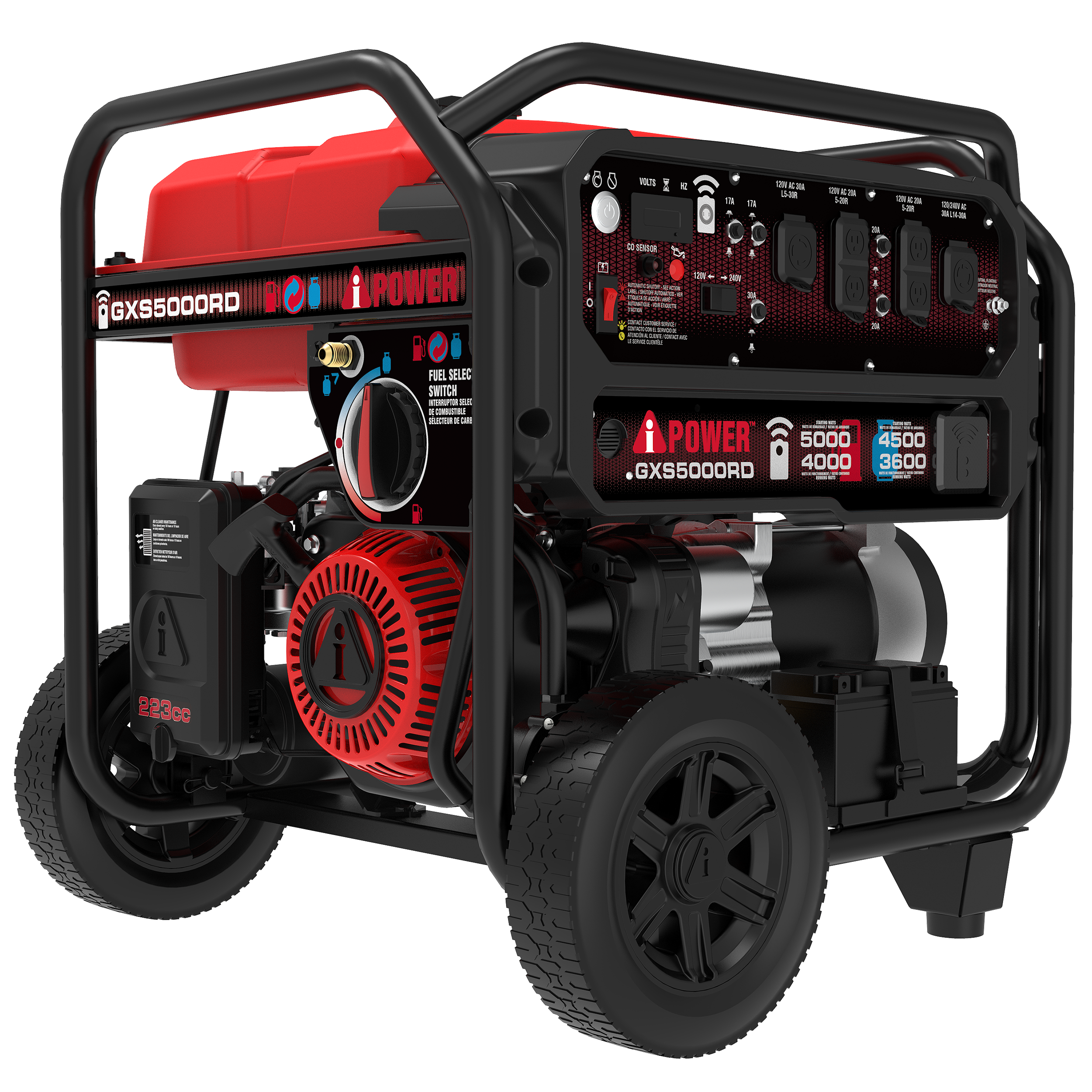 GXS5000RD Remote Dual Fuel Portable Generator