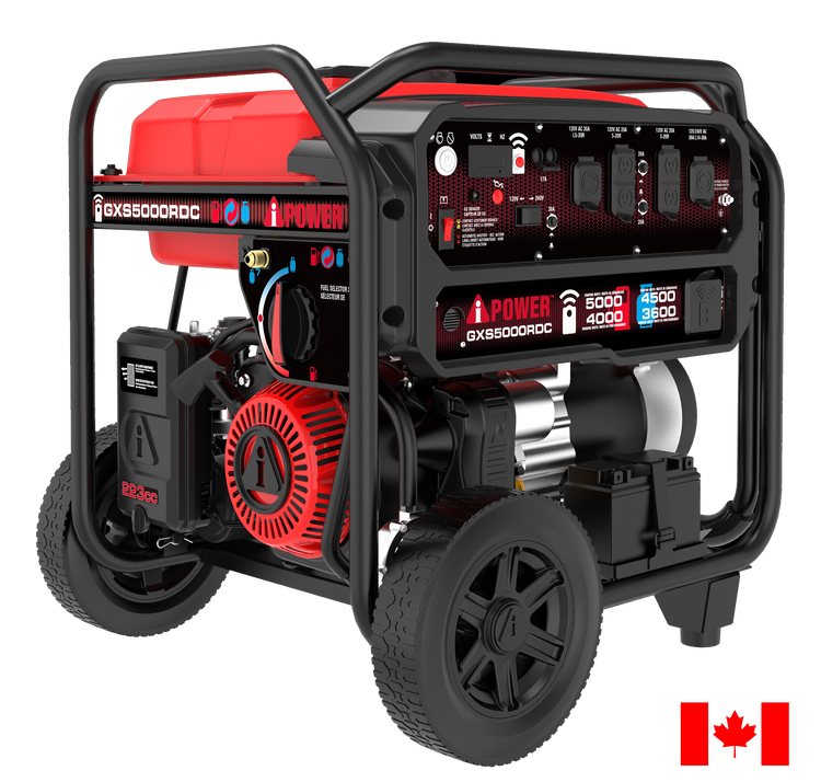 5000 Watt Dual Fuel Generator with Remote Start, Portable Gas & Propane Generator for Home Backup, RV & Jobsite-GXS5000RDC