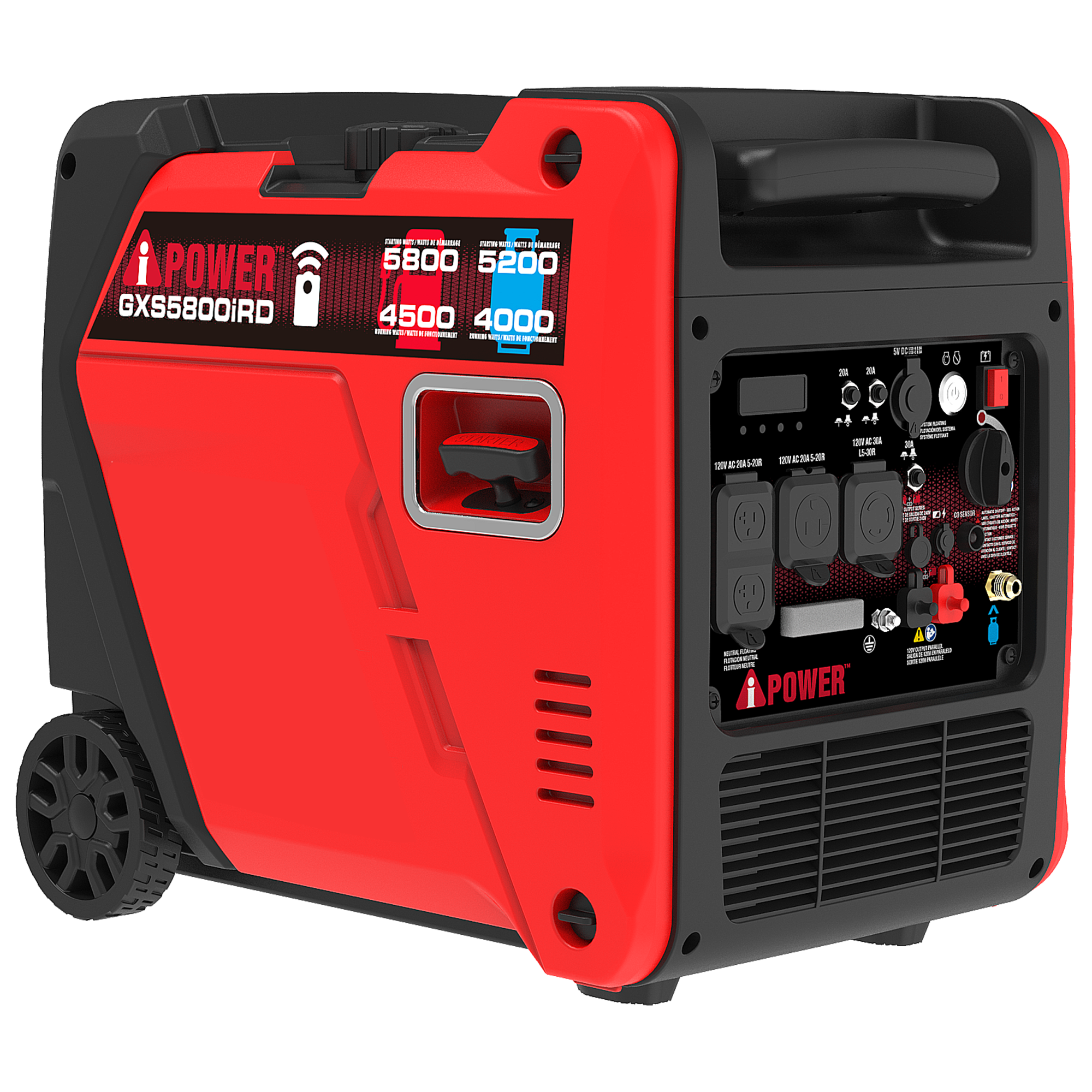 GXS5800iRD 5800-Watt Dual Fuel Remote Start Inverter Generator