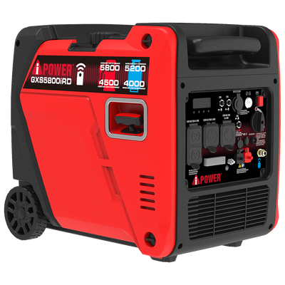 5800 Watt Portable Dual Fuel Inverter Electric Generator with Remote Start GXS5800iRD for Home Backup