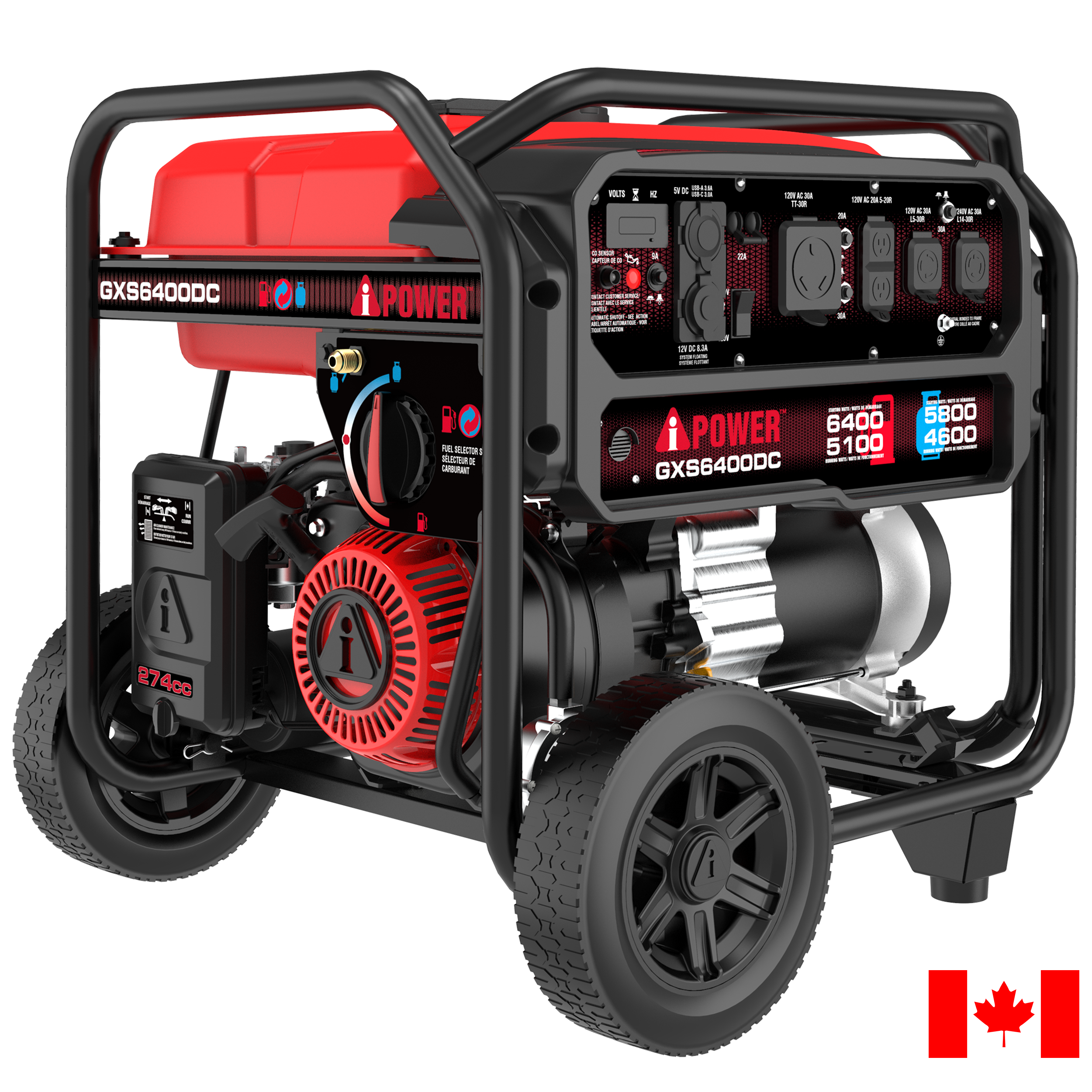 GXS6400DC - Dual Fuel Portable Generator