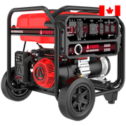 6600-Watt Portable Generator with Folding Handle and Flat-Free Wheels GXS6600C