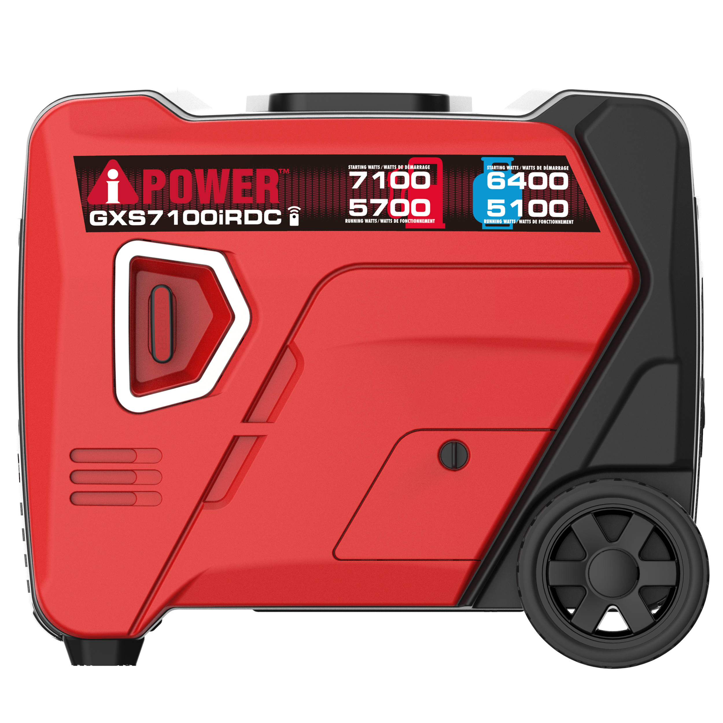 7100 Watt Dual Fuel Inverter Generator with Remote Start, Quiet Portable Generator for Home Backup, RV & Camping-GXS7100iRDC