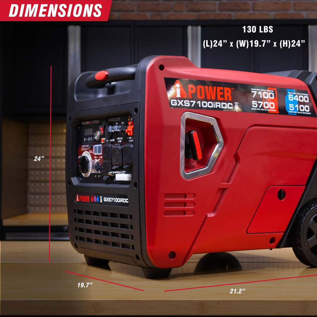 7100 Watt Dual Fuel Inverter Generator with Remote Start, Quiet Portable Generator for Home Backup, RV & Camping-GXS7100iRDC